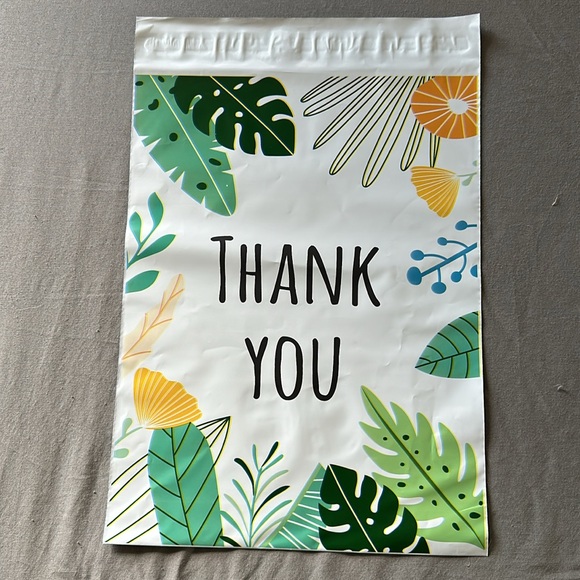 10x13 floral poly mailers bundle 15 - plus mystery thank you cards and stickers - Picture 6 of 8